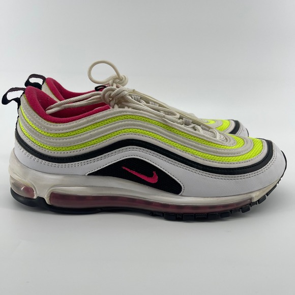 Nike Air Max 97 Neon Pink White Running Shoes‎ Sneakers Athletic Size 9 - Picture 1 of 8